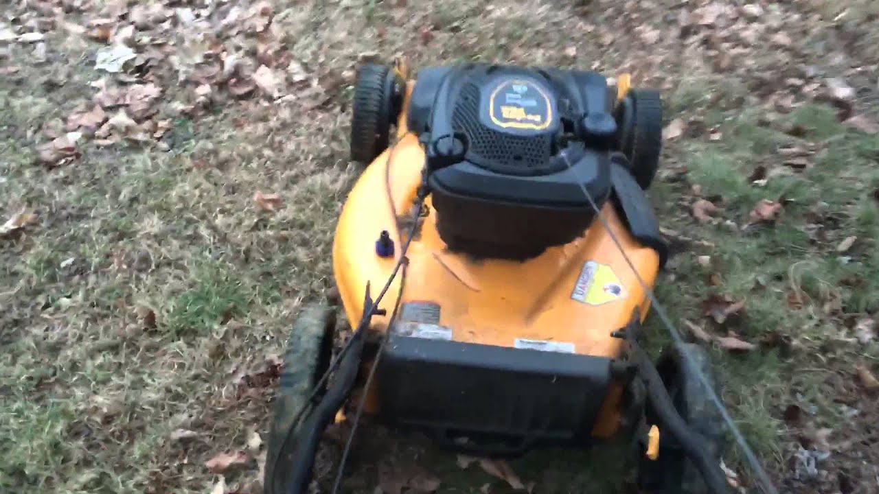 Mowing with a poulan pro 6.5 hp mower ( February 27, 2016) YouTube