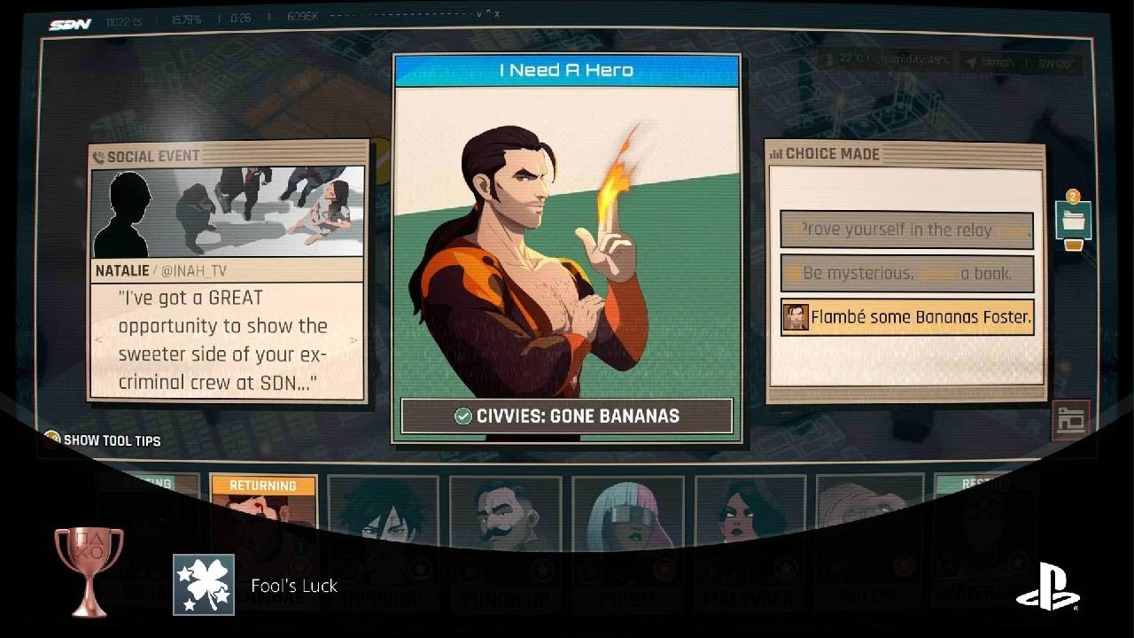 Dispatch luck based trophy