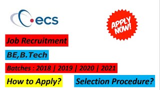 ECS Infosolutions Off Campus Recruitment | Salary : 7-20 LPA ??