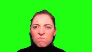 Stock Emotions Anger And Frustration woman Green Screen