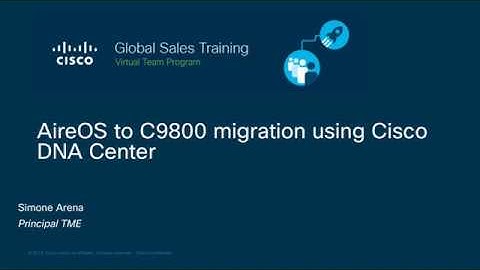 Migration from AireOS WLC to C9800 using Cisco DNAC