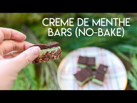 No Bake Mint Chocolate Creme de Menthe Bars Recipe