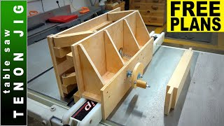 🟢 Tenon Jig for Table Saw - DIY Adjustable Tenoning Jig