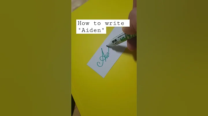 How to write "Aiden" | Delightful  handwriting of ...