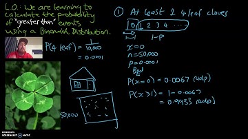 34 Calculating the probability of "greater than" events using a Binomial Distribution