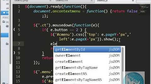 Làm context menu cho web dùng jquery - p2