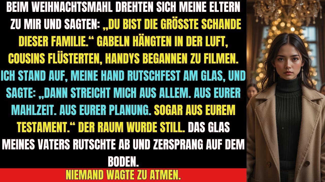Beim Weihnachtsessen nannte mich mein Vater eine Schande – doch er ahnte nicht, was folgen würde