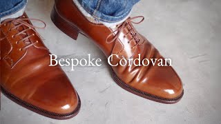 【コードバン完成】Cordovanを使ったビスポーク靴が完成しました｜靴磨き｜bespoke cordovan shoes