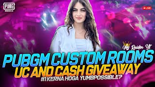 #ucgiveaway  / CASH GIVEAWAY & ID REACTIONS  IN PUBG CUSTOM ROOMS #pubgmobile #pubglive #live #pubgm