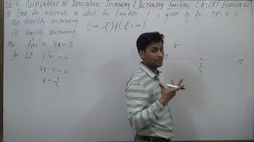 Find the intervals in which the function f given by f(x) = 2x^2 ​– 3x is (a) inc