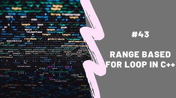 Range based for Loop in c++
