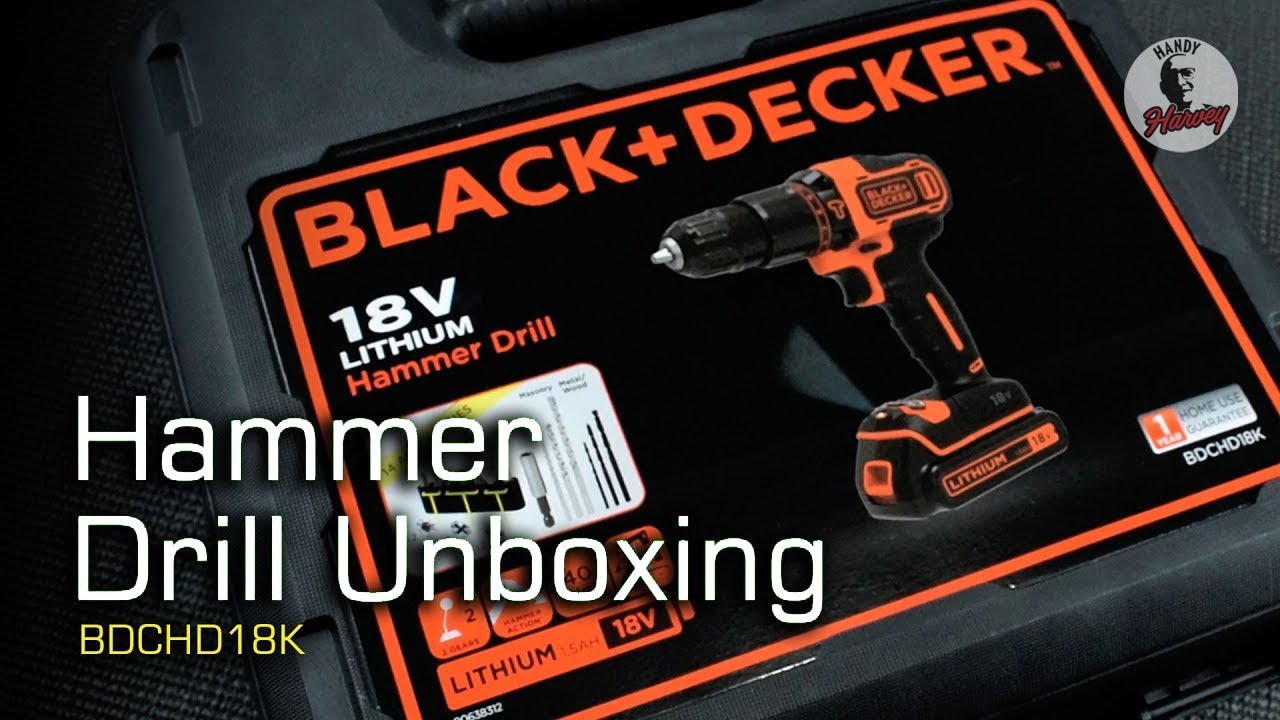 Black and Decker 18V Cordless Power Drill Unbox Review 