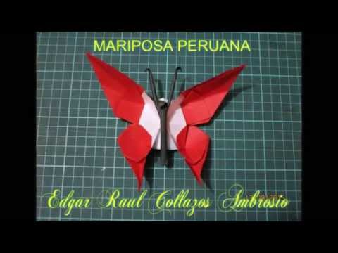 Como Hacer Una Mariposa Con Los Colores De La Bandera Del Peru Por
