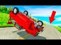 БЕЗУМНЫЕ ПАДЕНИЯ НА ДОРОГЕ СМЕРТИ! ВЫЖИТЬ ПОСЛЕ 1000 ПЕРЕВОРОТОВ В BeamNG.drive