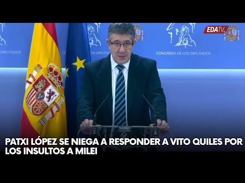 Patxi López se NIEGA a responder a Vito Quiles por los INSULTOS a MILEI