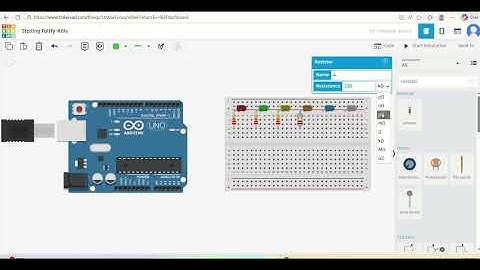 LED chaser/Arduino project/Tinker cad/LED blinking
