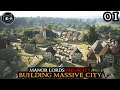 Manor lords megacity  the perfect beginning  hardmode challenge medieval city builder part 01