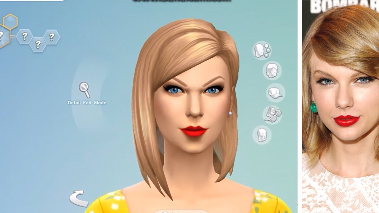 Sims 4 CAS  Creating Taylor Swift - YouTube