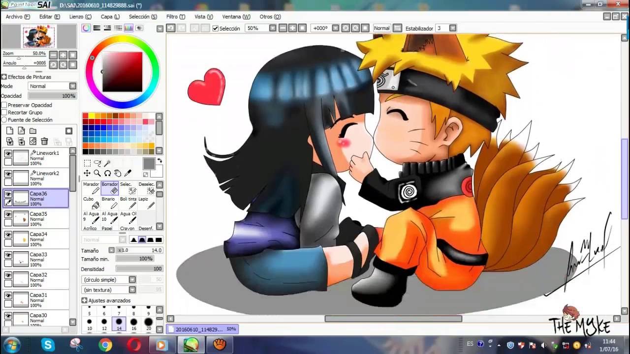 Hinata & Naruto Chibi | Speed Paint - YouTube