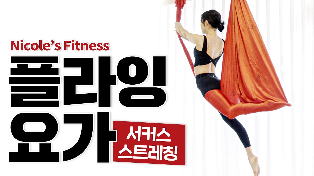 (SUB) 플라잉요가 서커스, 해먹으로 시원하게 스트레칭ㅣ운동 VLOG, Aerial yoga