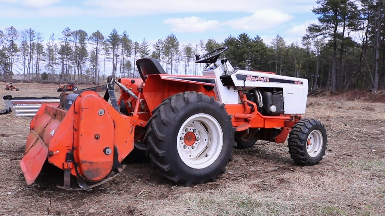 Simplicity 4040 Powermax Garden Tractor 48 Tiller Tilling Two Big Garden Plots Homesteading