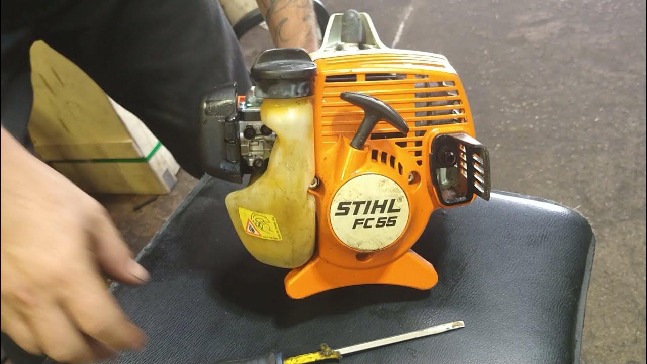 stihl fc55 edger carburetor fuel line repair HIPA YouTube