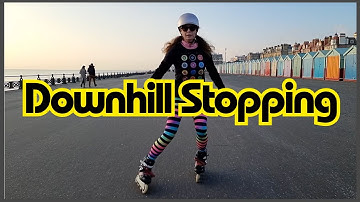 Beginner Tutorial:  How to stop downhill on rollerblades & inline skates with stepping Plough stop
