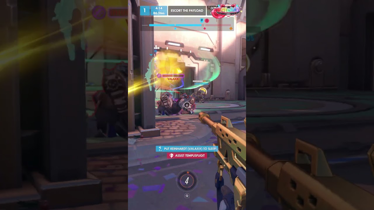 Slept the enemy Rein… ours showed up for the finish 💀 #overwatch #overwatch2 #overwatch2clips
