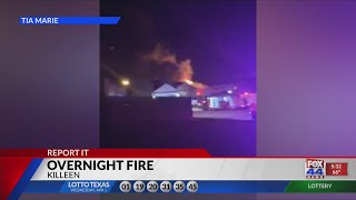 Overnight fire in Killeen caught on camera