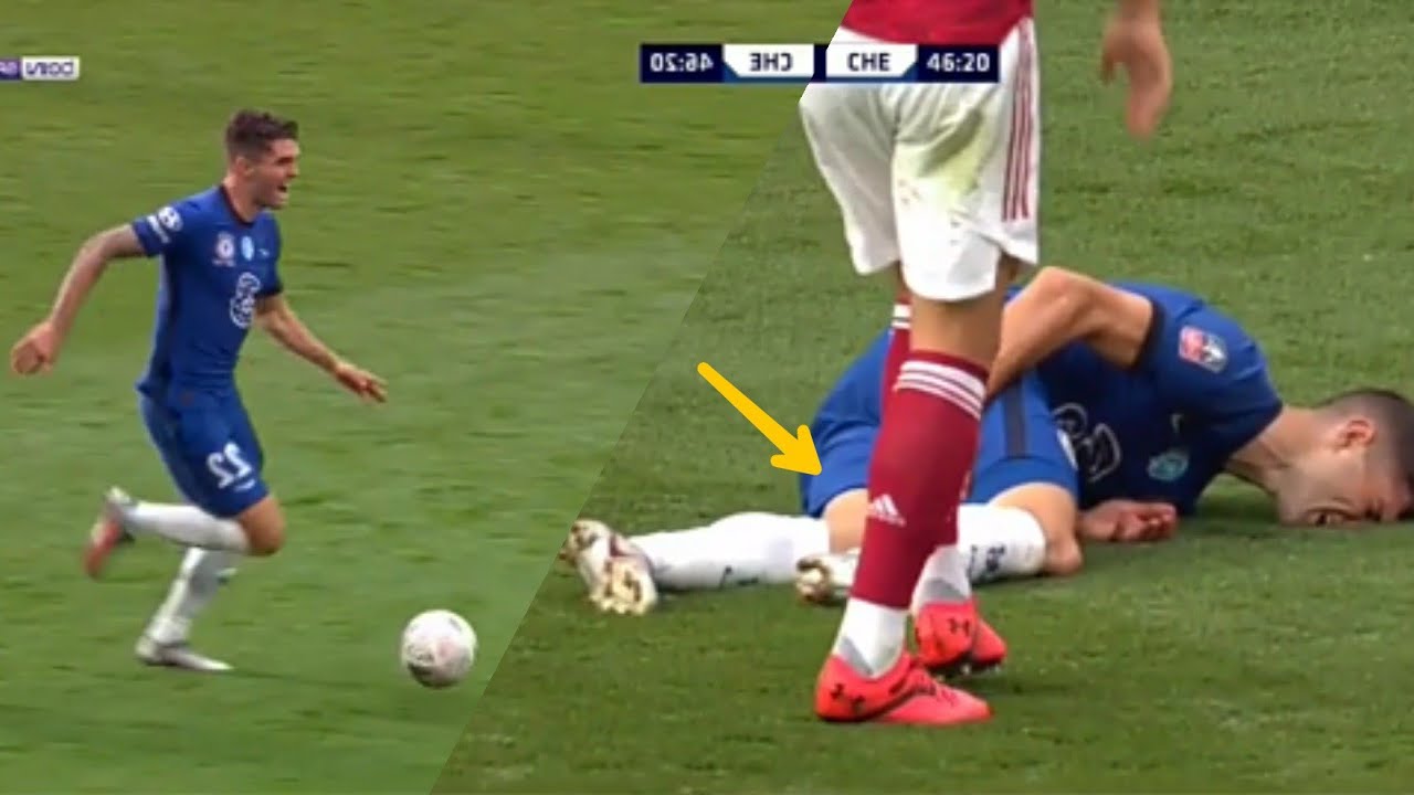 Pulisic hamstring injury Chelsea vs Arsenal YouTube