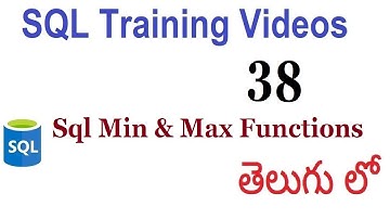 SQL MIN and MAX Functions sql videos in telugu 38