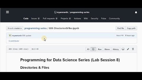 Lab - Working with Directories and Files (PL008 by Myanmar Data Science)