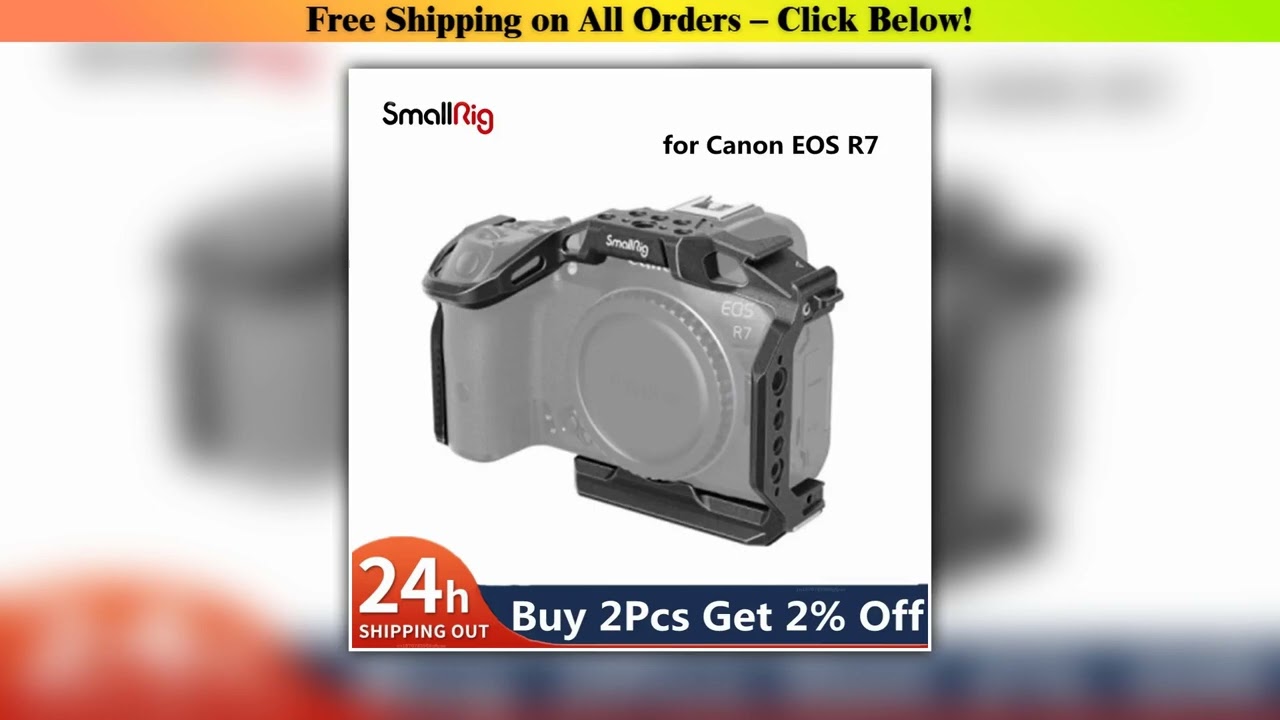 SmallRig R7 Cage Black Mamba DSLR Camera Cage for Canon EOS R7 Camera Full Cage Quick Release