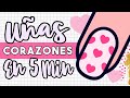 ¡EN 5 MINUTOS! · UÑAS CORAZON DEGRADADO 💖