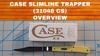 CASE SLIMLINE TRAPPER (31048 CS) OVERVIEW, YELLOW SYNTHETIC, CARBON STEEL, everydaycarry edc