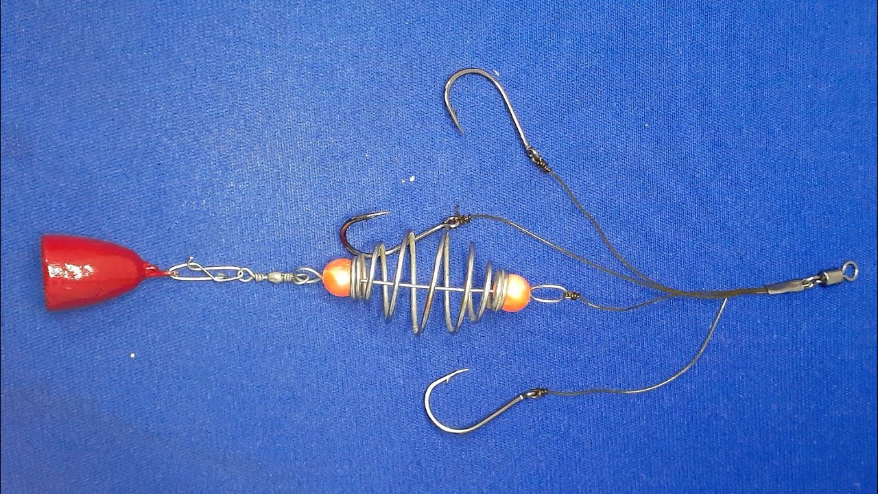 cara membuat rangkaian pancing ombyok menggunakan|| Spring bom net ...