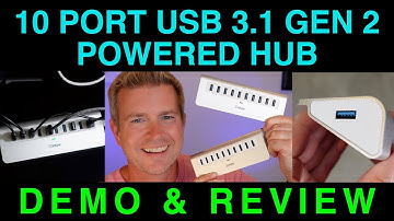10 Port High Speed USB 3.1 Gen 2 Powered Hub by INTPW Demo Review