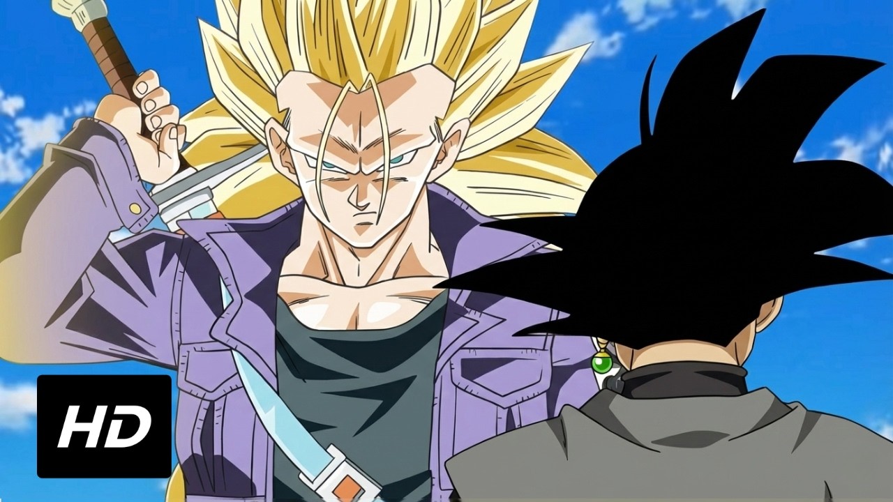 Транкс из будущего превращается в SSJ3, чтобы победить Гоку Блэка. Dragon Ball Super