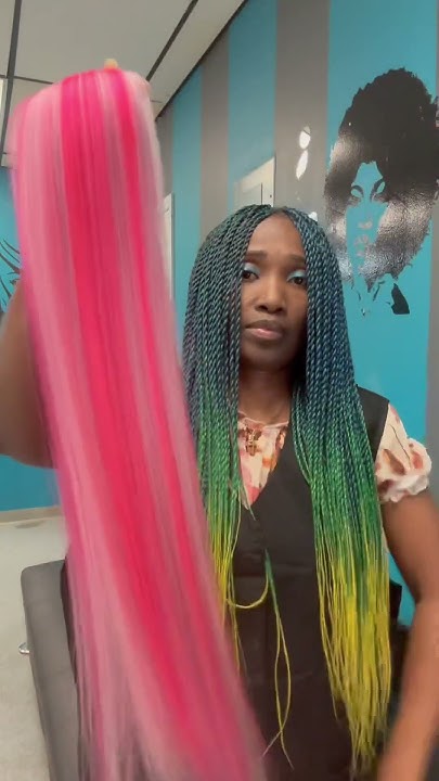  Hair braid color blend - YouTube