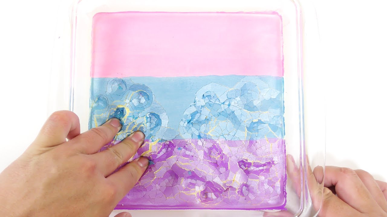 【DIY】石膏バキバキメタリックスライムの作り方【slime ASMR】