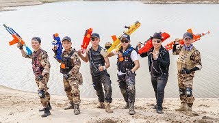 Nerf Guns War : Task Force Of SEAL TEAM Attack MR.Black Of Dangerous Team Criminals