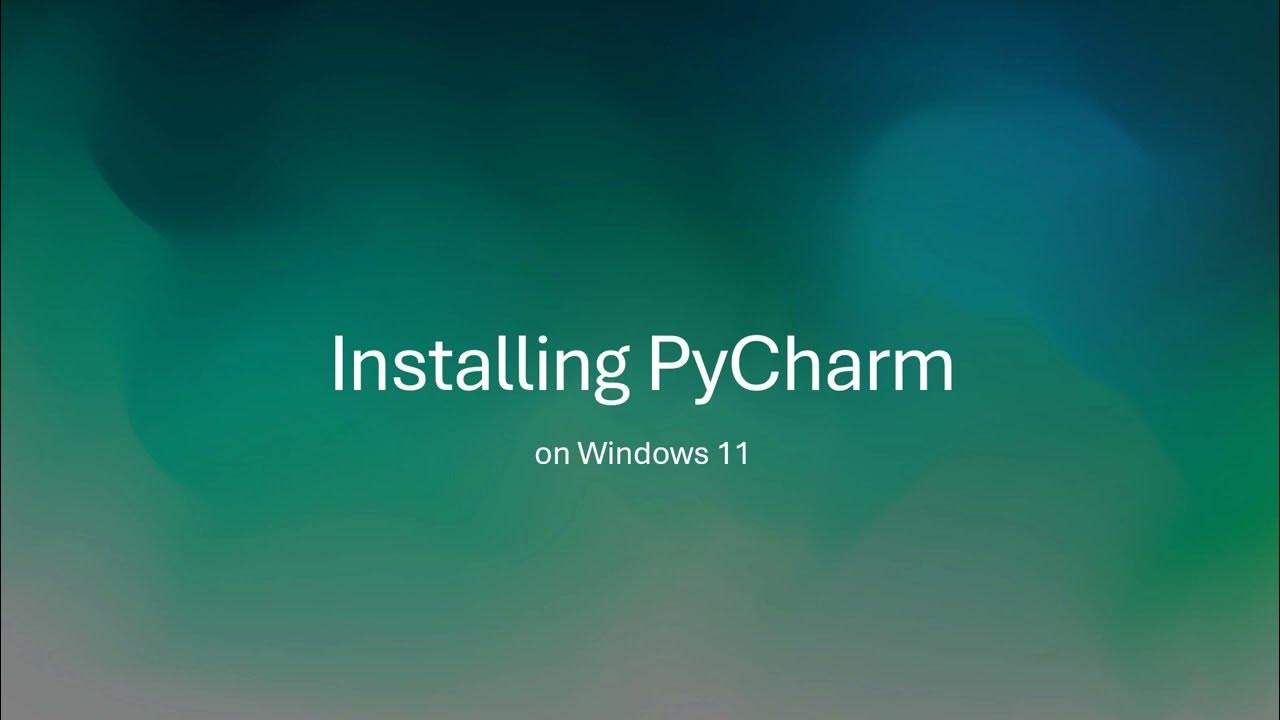 Installing PyCharm 2024.1.3 Edition) on Windows 11 YouTube
