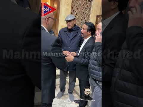 احمد بدير في عزاء زوجة الفنان مجدي فكري