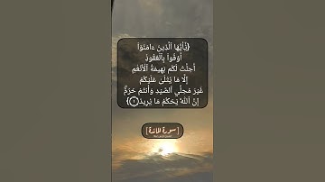 سورة المائدة الآية ١ بصوت الشيخ فارس عباد