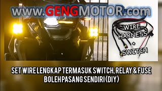 LED SPOTLIGHT 40 WATT COMPLETE SET (DIY) 40W BMW R1200GS R1250GS VERSYS TRK502 FLASH & STROBE