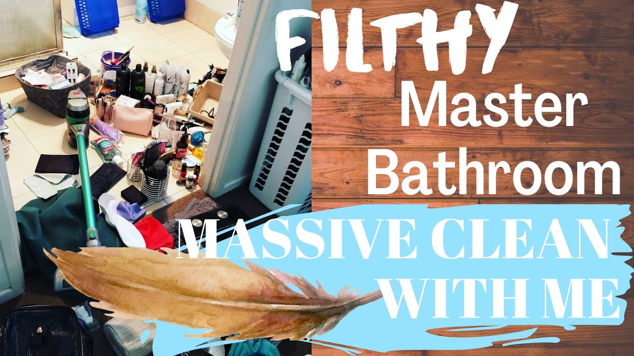 AUSSIE clean with me | FILTHY master bathroom | Deep Cleaning my ...