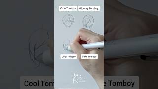 Anime Tomboy Hair Ideas | How to draw anime hair #howtodrawanime #draw #animetutorial