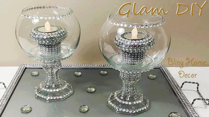 DIY Dollar Tree Glam Tealight Holder Duo