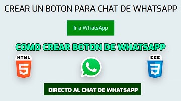 Como Crear un Botón Directamente al Chat de WhatsApp con HTML [ FACIL Y RAPIDO ]