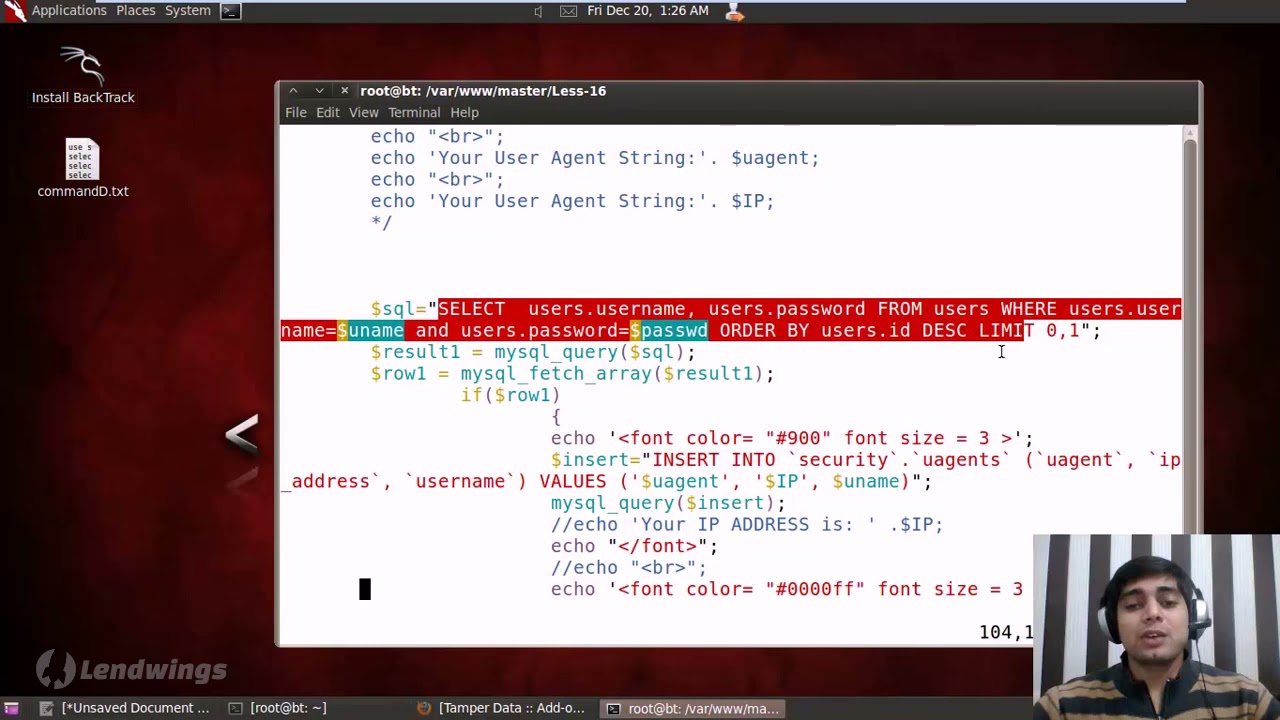 32  Внедрение через заголовок с использованием Tamper Data   задание 16